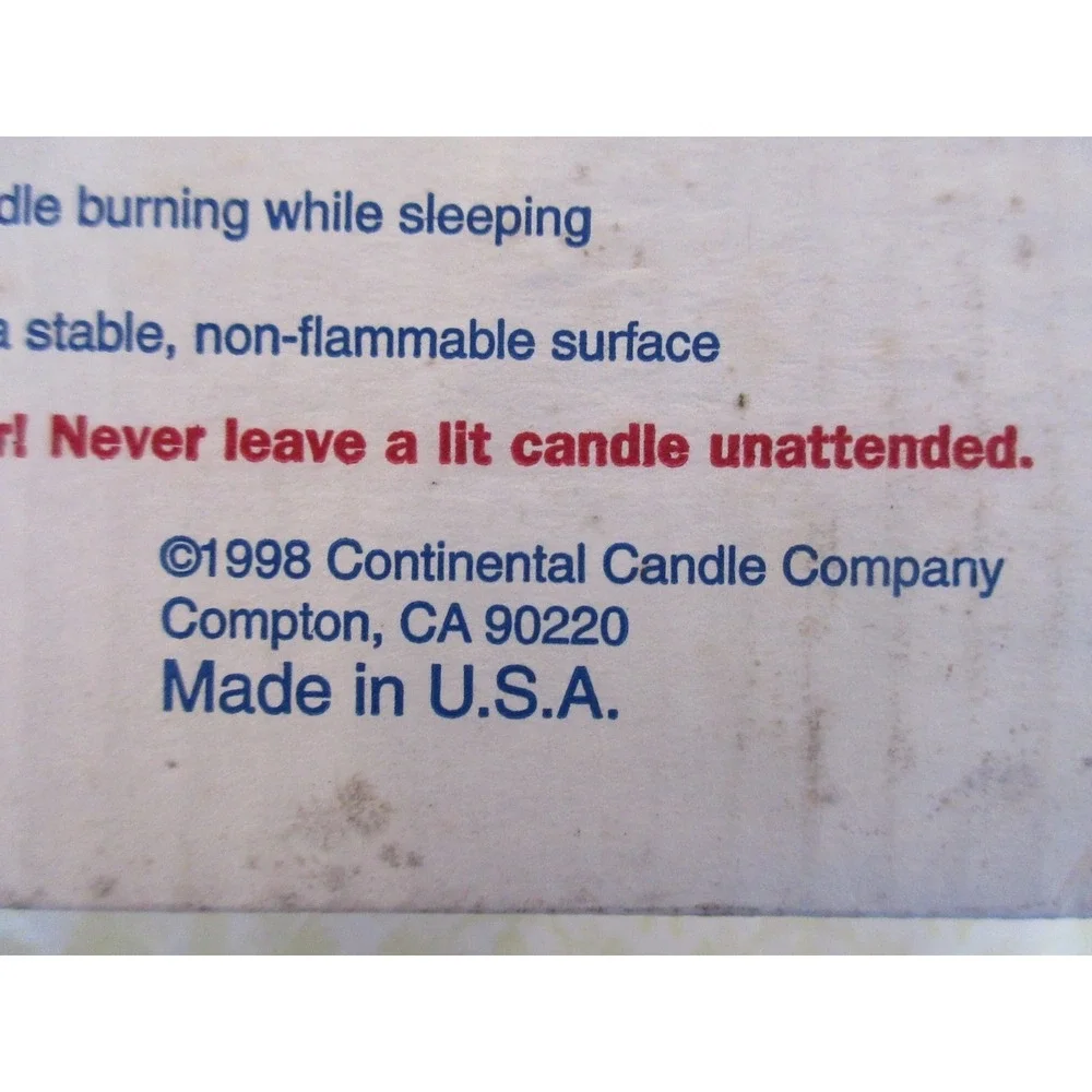 Vintage Emergency Glass Candles 4-Pack NIB Continental Candles 480 Burn Time USA